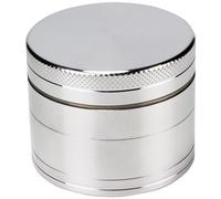 Evergreen Labs Grinder en Métal, Broyeur à Epices et à Condiments, 100% Aluminium, 4 Pièces, Argentées, 50 mm