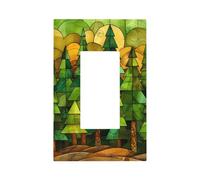 Evergreen Plaque murale en verre teinté pour interrupteur mural à bascule 1 gang Décoration de prise de courant pour la maison, la cuisine, la salle de bain