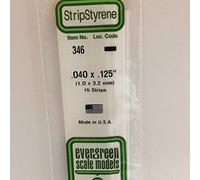 evergreen Profilés carrés, 600 x 1,0 x 3,2 mm, 15 pièces.