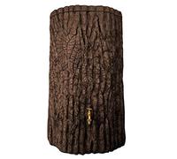 Evergreen Réservoir d'eau de pluie 475 l Marron foncé en matériau résistant aux UV et aux intempéries Bidon de pluie ou réservoir d'eau de pluie avec couvercle à l'épreuve des enfants et raccords en