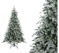 Evergreen sapin de Noël artificiel épicéa Frost vert/blanc 180 cm sans guirlande lumineuse