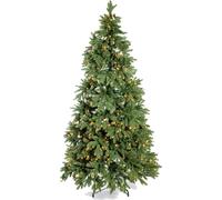 Evergreen sapin de Noël artificiel Roswell pin vert 150 cm avec guirlande lumineuse