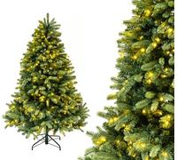 Evergreen Sapin de Noël artificiel Vermont Épicéa Avec LED Vert 180 cm