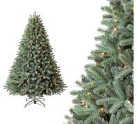 Evergreen Sapin de Noël artificiel Vermont Épicéa Avec LEDs Vert 210 cm