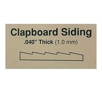 Evergreen Scale Models Clapboard .100 Espacement G