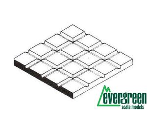 Evergreen Scale Models Polystyrène Dalle de Trottoir 1x150x300 MM Raster 9,5x9,
