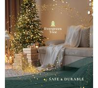 Evergreen Tree® Sapin de Noël Artificiel 150 cm Réaliste - 100% Moulé par Injection, Fabriqué dans l’UE - Sapin Artificiel à L’Aspect Naturel avec Support en Bois Naturel