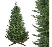 Evergreen Tree® Sapin de Noël Artificiel Réaliste 150 | 180 | 210 | 230 cm - 100% Moulé par Injection, Fabriqué dans l'UE - Premium Sapin Artificiel avec Support en Bois Naturel