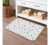 Evergreen Tree Tapis de bain à séchage rapide, antidérapant en flanelle lavable pour salle de bain, toilettes, toilettes, décoration (50,8 x 81,3 cm)
