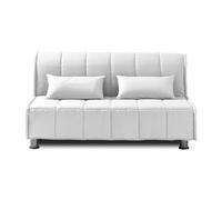 EVERGREENWEB Canapé-lit 2 Places Convertible en Lit avec Matelas Double 140x190 Effet Massant 0rthopédique, Sofa Bed avec Housse Déhoussable et Lavable Couleur Crème Coussins Ultra-Doux Inclus EVENING
