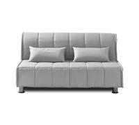 EVERGREENWEB Canapé-lit 2 Places Convertible en Lit avec Matelas Double 140x190 Effet Massant 0rthopédique, Sofa Bed avec Housse Déhoussable et Lavable Couleur Gris, Coussins Ultra-Doux Inclus EVENING