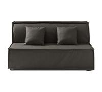 EVERGREENWEB Canapé-lit 2 Places Convertible en Lit avec Matelas Double 140x190 Effet Massant 0rthopédique,Sofa Bed Housse Déhoussable et Lavable Couleur Gris Foncé, 2 Coussins Ultra-Doux Inclus ELLEN