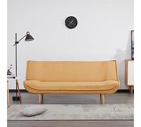 EVERGREENWEB - Canapé-lit Clic Clac | Canapé Convertible 3 Places Style scandinave, Design Moderne | Pieds de lit escamotables rembourrés | Pieds en Bois | Canapé Jaune