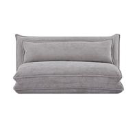 EVERGREENWEB Canapé Lit Futon - Canapé Tatami Extensible - Fauteuil Lit - 2 Places Dossier Réglable + Coussin Déhoussable - Matelas Carré et Demi Gris | KUMO