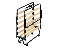 Evergreenweb - Lit Pliable d'appoint Simple 80x190 cm sommier à Lattes Confortable en Bois et Roulette, orthopédique, pour invité