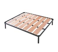 EVERGREENWEB Lit sommier avec Larges Lattes en Bois Orthopédique avec 4 Pieds Amovibles, Structure de Support en Fer Renforcé, Base Encastrée pour Tous Types de Lits et Matelas | Lime (80x200 cm)