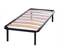 EVERGREENWEB Lit sommier avec Larges Lattes en Bois Orthopédique avec 4 Pieds Amovibles, Structure de Support en Fer Renforcé, Base Encastrée pour Tous Types de Lits et Matelas | Lime (120x190 cm)