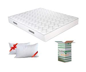 EVERGREENWEB Matelas 170x190 cm + Oreillers GRATUIT Mousse Anatomique - Épaisseur 20cm - Mousse H.R - Système Triple Couche - 7 Zones de Confort - Indépendance de Couchage Ergonomique Hypoallergénique