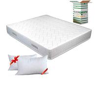 EVERGREENWEB Matelas Double 160x195 cm - Épaisseur 25 cm - Double Face réversible - Mousse H.R - Système Triple Couche - 7 Zones de Confort - Indépendance de Couchage - Haute densité - Big Fashion