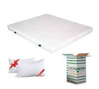 EVERGREENWEB - Matelas en Mousse Ultra-Confortable 7 Zones, Moyen Matelas Double 140x200 en orthopédique Épaisseur de 15cm avec Tissu Transpirant, Oreiller en Mousse à mémoire Gratuit pour Les Lits
