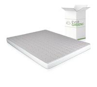 Evergreenweb Matelas Pas Cher Double en memoire 160x190 Épaisseur 14 CM Ergonomique, Respirant. Matelas Simple en Mousse orthopédique. Revêtement Blanc hypoallergénique, Matelas d'appoint Pliant