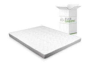 EVERGREENWEB® Matelas pliable 160x190 Hauteur 12 cm pour canapé lit ou lit d'appoint, revêtement Blanc hypoallergénique, Très Respirant, certifiés Oeko-Tex Standard 100 et CertiPur-US, Fermeté Moyenne