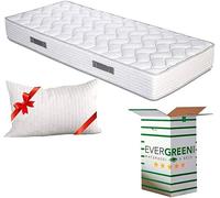 EVERGREENWEB Matelas Simple 80x190 en Mousse 18 cm Épaisseur Matelas 7 Zones Ergonomique, Hypoallergénique, 1 Oreiller Gratuit | Soutien Optimal, Confort | Orthopédique et indéformable Fashion City