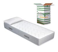 EVERGREENWEB Matelas Simple 90x195 cm - Épaisseur 25 cm - Double Face réversible - Mousse H.R - Système Triple Couche - 7 Zones de Confort - Indépendance de Couchage - Haute densité - Big Fashion