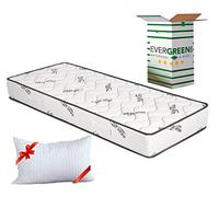 EVERGREENWEB Matelas Simple 90x195 en Mousse Haut 20 cm avec Coussin Mémoire de Forme Gratuit, Orthopédique, Revêtement Aloe Vera Effet de Massage, Tissu Hypoallergenic pour Tous Les Lit & Sommiers