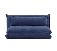 EVERGREENWEB MATERASSI & BEDS - Canapé lit Convertible Futon Velvet 2 Places,lit canapé Multifunction,Haute qualité,Matelas Sol futon Oreiller,Canapé-lit Pliant au Sol - Gris - Kumo