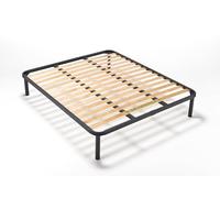 EVERGREENWEB Meilleur Sommier pour lit Double 180 x 200 cm, Hauteur 35 cm à 24 Lattes en Bois avec régulateurs de rigidité orthopédique, Structure renforcée en Fer, Base d'encastrement + kit - Offre