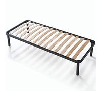 EVERGREENWEB Meilleur Sommier pour lit Simple 120 x 200 cm, Hauteur 35 cm à 24 Lattes en Bois avec régulateurs de rigidité orthopédique, Structure renforcée en Fer, Base d'encastrement + kit - Offre