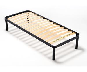 EVERGREENWEB Meilleur Sommier pour lit Simple 120 x 200 cm, Hauteur 35 cm à 24 Lattes en Bois avec régulateurs de rigidité orthopédique, Structure renforcée en Fer, Base d'encastrement + kit - Offre