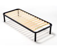EVERGREENWEB Meilleur Sommier pour lit Simple 90 x 200 cm, Hauteur 35 cm à 24 Lattes en Bois avec régulateurs de rigidité orthopédique, Structure renforcée en Fer, Base d'encastrement + kit - Offre