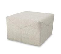 EVERGREENWEB Pouf Lit 1 Place Convertible avec Matelas, Fauteuil Lit d'appoint 1 Personne Économiser de l'espace, Ottoman Repose Pieds, Tissu Beige Amovible et Lavable, pour Chambre et Salon | Iris