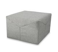 EVERGREENWEB Pouf Lit 1 Place Convertible avec Matelas, Fauteuil Lit d'appoint 1 Personne Économiser de l'espace, Ottoman Repose Pieds, Tissu Gris Foncé Amovible et Lavable, pour Chambre et Salon IRIS