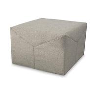 EVERGREENWEB Pouf Lit 1 Place Convertible avec Matelas, Fauteuil Lit d'appoint 1 Personne Économiser de l'espace, Ottoman Repose Pieds, Tissu Taupe Amovible et Lavable, pour Chambre et Salon | Iris
