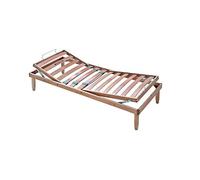 EVERGREENWEB Sommier à Lattes 80x190 cm de Relaxation Manuel, Tête et Pieds Réglables, Cadre Del Lit en Bois Solide hêtre Comfort pour Enfant et Adultes avec 4 Pieds Amovible - Hauteur finie 35 cm