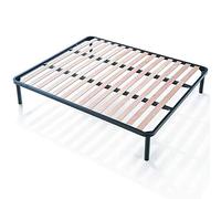 EVERGREENWEB - Sommier Double 180x200 à Lattes en Bois avec avec Pieds - Cadre de Lits orthopédique - Sommier Cadre Lattes renforcé sur Pieds Amovible - pour Tous Les Matelas et Oreillers | Apple