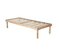 EVERGREENWEB Sommier Simple 120x190 cm à Lattes sur Pieds avec Pieds Inclus - Lit - sommier en kit à Monter - Orange Kit