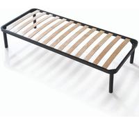EVERGREENWEB - Sommier Simple 85x190 cm lit à Lattes orthopédique, résistant avec Structure en Fer avec Lattes en Bois Naturel, Base encastrable Idéal pour Tous Les Types de Lits et Matelas