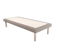 EVERGREENWEB - Sommier Tapissier avec Pieds Solide et Confortable Montage Rapide et Facile - Sommier 80x200 cm a Lattes |Cadre de lit de qualité supérieure| Revêtement Tissu Taupe