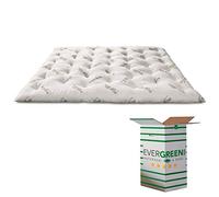 EvergreenWeb - Surmatelas 160x190 cm orthopédique en memoire de Forme- pour lit Epassier 7 cm futon avec Housse Protection hypoallergénique Tissu Aloe Vera Topper Viscose Starless