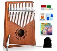 Everjoys Kalimba Piano à pouces 17 touches, Marimbas à doigts portables avec sac de transport, livre de chansons rapide à apprendre, marteau d'accordage, kit tout-en-un