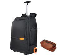 Everki 123 Sac à Dos Ordinateur à roulettes - pour Laptop 15,6" et MacBook 16", Sac à Dos Cabine Femme/Homme avec Roues remplaçables + Pochette d’Accessoires en Maille, Sac de Travail à roulettes