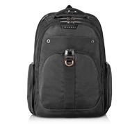 Everki Atlas - Sac à dos pour ordinateur portable avec compartiment adaptable pour ordinateurs portables de 13 à 17,3 pouces (33 - 43,9 cm), languette trolley, noir