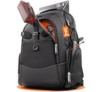 EVERKI Business 120 2 EKP120P-ECO Sac à dos pour ordinateur portable avec housse de pluie, capacité de 40 L, grand compartiment pour ordinateur portable jusqu'à 18,4", poche rembourrée, design durable