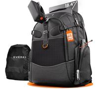 Everki Business 120 sac à dos pour ordinateur avec housse de pluie, 40 L, grand compartiment pour laptops jusqu’à 18,4", poche rembourrée, design durable à multiples poches - Noir (EKP120)