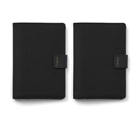 Everki Porte-Passeport RFID - étui Mince Anti-RFID pour Voyage, Housse protectrice pour Passeport, Accessoire de Voyage Femme/Homme - Noir, Lot de 2