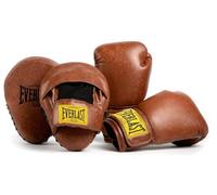 Everlast 1910 Classic Training Gants de Boxe et Gants de Concentration en Cuir avec Crochet et Boucle pour Sacs et Travail, équipement de Protection et Confortable - Équipement Authentique (Marron)